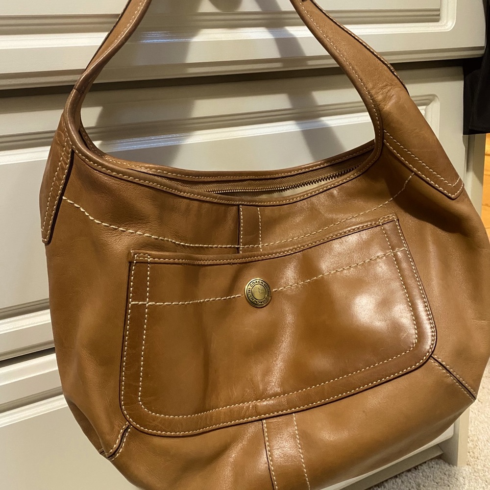 Genuine Leather Coach Handbag